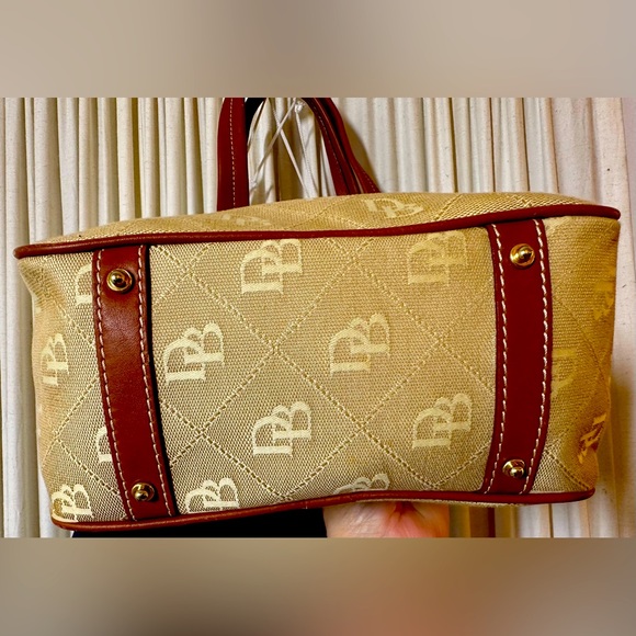 Dooney & Bourke Leather and Canvas Medium Zip Tote - Picture 3 of 7